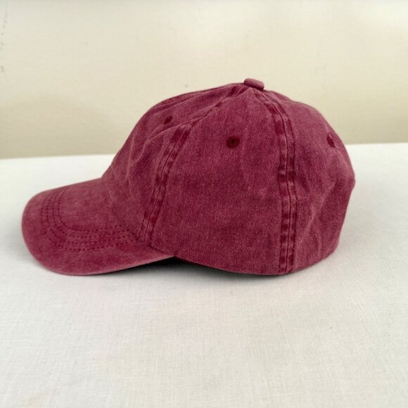 Music Note Baseball Cap Adjustable Treble Clef Heart Hat Burgundy Red - Picture 4 of 10